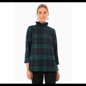 Tuckernuck black watch top with back tie detail